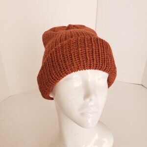New Handmade Crochet Brick Color Stretchy Hat Beanie Thick